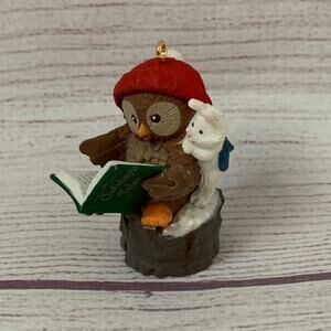 Hallmark Keepsake Owliver Christmas Ornament Owl Rabbit Book 1992 1st in Series